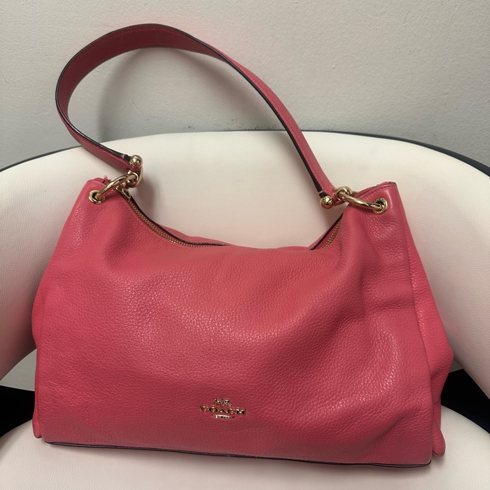 Coach Mia Shoulder Bag with gold accents, nice bag. Comes with dust bag as shown
